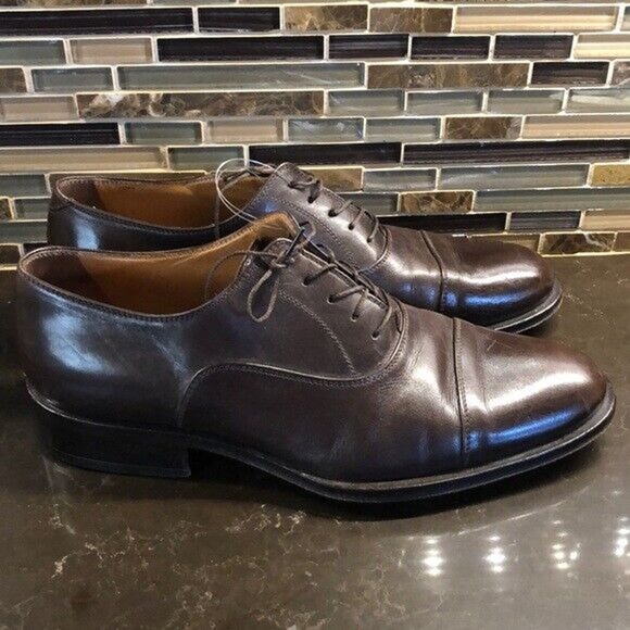 Pal Zileri dark‎ brown oxford lace up dress shoes Men’s Size 9 main image 7